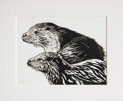 Sea Otter With Cub