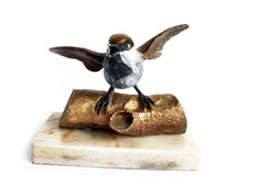 Sparrow On Log