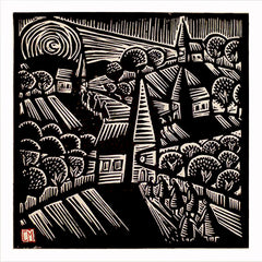 Linoprint - The Storm