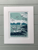 Lino Print - Three Seals