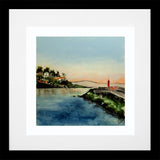 Print - View towards Skipping Stone, Bangor pier
