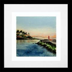 Print Landscapes - View towards Skipping Stone, Bangor pier