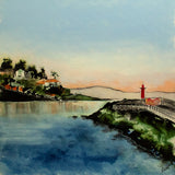 Print - View towards Skipping Stone, Bangor pier
