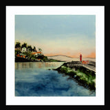 Print - View towards Skipping Stone, Bangor pier