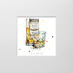 Print Open Edition Drinks - A Wee Night Cap II-12 x 12-Unframed