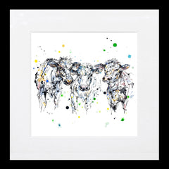 Print Ltd Edition Animals - A Good Natter Black Wide Box Frame