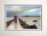 Co Down - A Stroll In The Rain, Island Hill Unframed 60x47.5