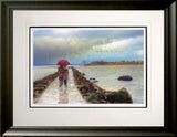 Co Down - A Stroll In The Rain, Island Hill Frame Black Moulded 60x47.5