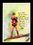 A Wee Robin - Flat Black Frame