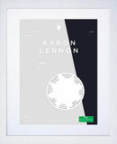 Tottenham - Aaron Lennon vs Arsenal 2008-30 x 42-White Box Frame