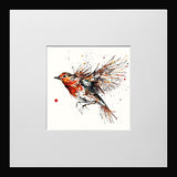 Print Open Edition Animals - Airborne-12 x 12-Small Flat Black Frame