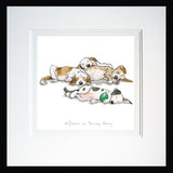 A Dog's Life - After a Busy Day Framed