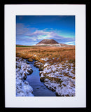 Slemish With A Touch Of Snow Black Frame