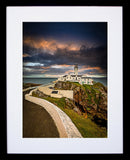 Sunset Over Fanad Head Lighthouse Black Frame