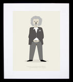 Albert Einstein Frame Black