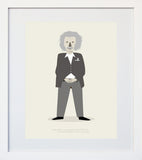 Albert Einstein White Frame