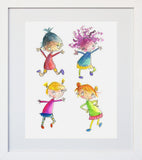 All Friends Together White Frame