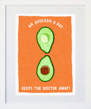 Lockdown - An Avocado A Day White Frame
