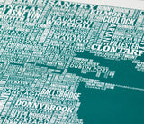 Map - Ireland Dublin in Emerald Green