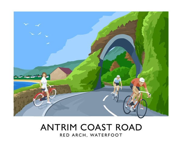 Co Antrim - Coast Road Red Arch Unframed 40x30