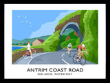 Co Antrim - Coast Road Red Arch 40x30 Frame Black nomount