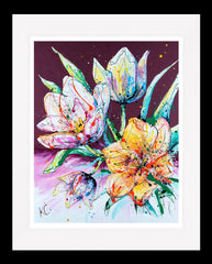 Print Ltd Edition Floral - As Night Falls Framed