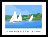 Co Down - Audleys Castle Frame Black 40x30 No Mount