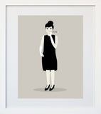 Audrey Hepburn White Frame
