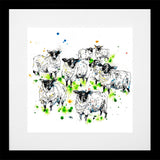 Print Open Edition Animals - Baa-30 x 30-Black Box Frame (With Mount)