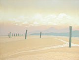 Linocut Print - Back Beach, Dundrum 2009