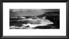 Co Antrim - Ballintoy Storm In Black and White - Ltd Edition Flat Frame