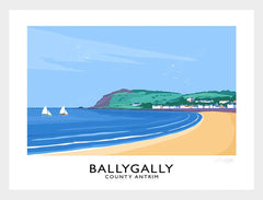 Co Antrim - Ballygally-40 x 30-White Box Frame (No Mount)