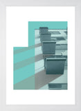 Bauhaus In Green White Frame