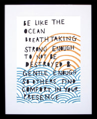 Other - Be like the Ocean - Black Frame