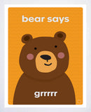 Bear Says White Frame