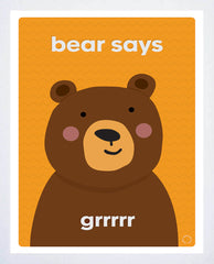 Bear Says White Frame