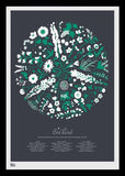 Nature - Bee Kind (Sheer Slate) Black frame