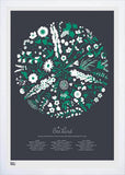 Nature - Bee Kind in Slate Frame White