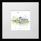 Print Open Edition Landscapes - Belfast Castle-12 x 12-Small Flat Black Frame