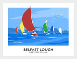Belfast - Lough Yachts-40 x 30-White Box Frame (No Mount)