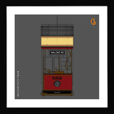 Belfast City Tram Black frame 15x15