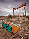 Belfast Shipyard Graffiti Unframed