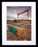 Belfast Shipyard Graffiti Black Frame