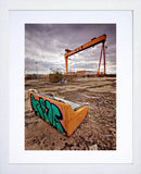 Belfast - Shipyard Graffiti Frame White 