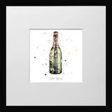 Print Open Edition Drinks - Belle Epoque II-12 x 12-Small Flat Black Frame