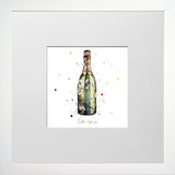 Print Open Edition Drinks - Belle Epoque II-12 x 12-Small Flat White Frame