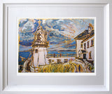 Print - Blackhead Lighthouse Co Down Chunky White Frame