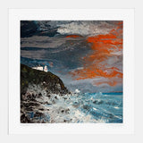 Print - Blackhead Sunset - White Box Frame