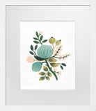 Blue Botanical White Frame