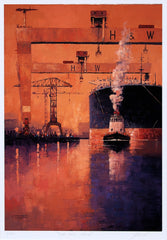 Print - Boats And Cranes-46 x 65.5-Unframed